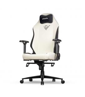 Silla gaming phoenix monarch remaster cuero napa negra y blanca talla r