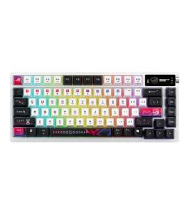 Teclado gaming asus rog azoth nx inalambrico rgb blanco ingles