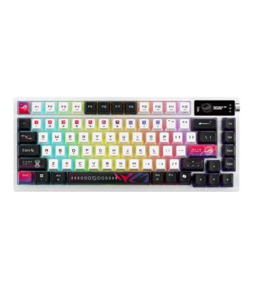 Teclado gaming asus rog azoth nx inalambrico rgb blanco ingles
