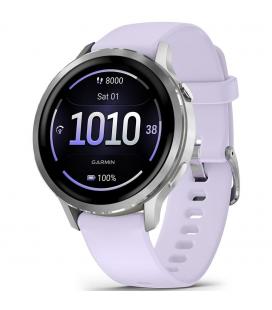 Garmin venu 4 bluetooth wifi gps 41mm amoled morado correa silicona resistencia agua 5atm spo2 pulsómetro monitor sueño