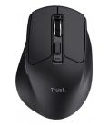 Ratón inalámbrico trust niven confort 26021/ batería recargable/ hasta 3200 dpi/ negro