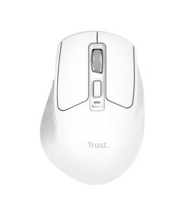 Ratón inalámbrico trust niven confort 26022/ batería recargable/ hasta 3200 dpi/ blanco