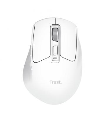 Ratón inalámbrico trust niven confort 26022/ batería recargable/ hasta 3200 dpi/ blanco