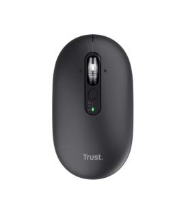 Ratón inalámbrico trust seron 26018/ batería recargable/ hasta 3200 dpi/ negro