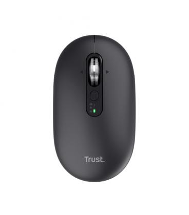 Ratón inalámbrico trust seron 26018/ batería recargable/ hasta 3200 dpi/ negro