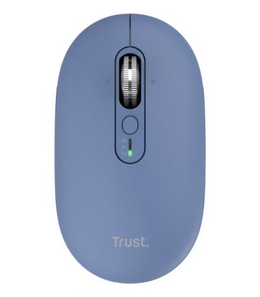 Ratón inalámbrico trust seron 26020/ batería recargable/ hasta 3200 dpi/ azul
