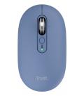 Ratón inalámbrico trust seron 26020/ batería recargable/ hasta 3200 dpi/ azul