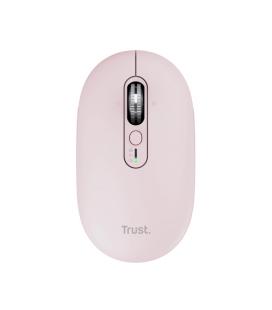 Ratón inalámbrico trust seron 26206/ batería recargable/ hasta 3200 dpi/ rosa