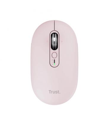 Ratón inalámbrico trust seron 26206/ batería recargable/ hasta 3200 dpi/ rosa