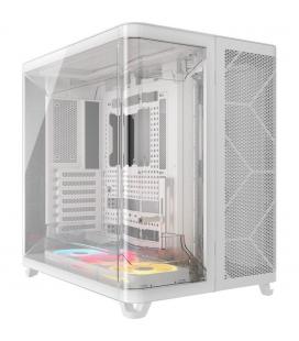 Caja ordenador gaming corsair air 5400 lx - r rgb icue atx cristal templado blanca