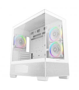 Caja ordenador gaming deepcool cg380 3f matx argb cristal templado blanca