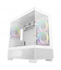 Caja ordenador gaming deepcool cg380 3f matx argb cristal templado blanca