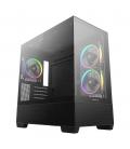 Caja ordenador gaming deepcool cg380 3f matx argb cristal templado negro