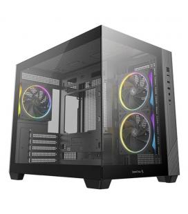 Caja ordenador gaming deepcool cg330 3f matx argb cristal templado negra