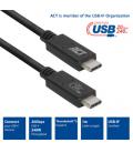 Cable usb - c act connectivity carga 240w mas datos 20 gbps 1.m certificado usb - if