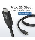 Cable usb - c act connectivity carga 240w mas datos 20 gbps 1.m certificado usb - if