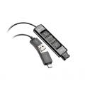 Adaptador qd usb poly da85 786c7aa/ qd macho/ usb macho - usb tipo-c macho