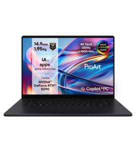 Portátil asus proart p16 oled h7606wx-se024w ryzen ai 9 hx 370/ 64gb/ 4tb ssd/ geforce rtx 5090/ 16' táctil/ win11
