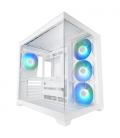 Caja ordenador mars gaming mcv5w atx argb cristal templado blanca