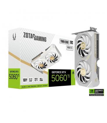 Tarjeta grafica zotac gaming rtx 5060 ti twin edge oc white edition 16gb gddr7