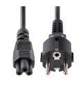 Cable schuko a iec c5 startech 3m - macho - hembra - negro