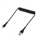 Cable usb tipo a a usb tipo c startech 0.50m - macho - macho - negro rizado