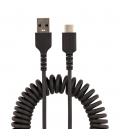 Cable usb tipo a a usb tipo c startech 0.50m - macho - macho - negro rizado