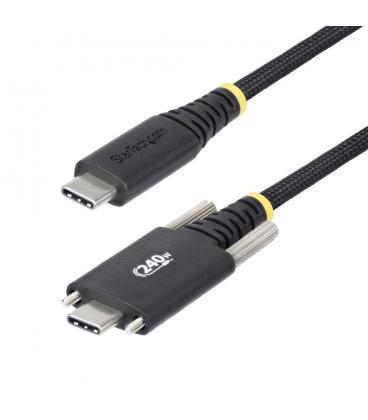 Cable usb tipo c a usb tipo c con fijacion por tornillo startech 2m - macho - macho - negro
