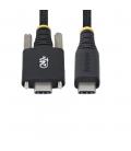 Cable usb tipo c a usb tipo c con fijacion por tornillo startech 2m - macho - macho - negro