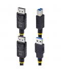 Cable displayport - usb tipo a a displayport - usb tipo b startech 3m - macho - macho - negro