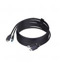Cable hdmi - usb tipo a a hdmi - usb tipo b startech 3m - macho - macho - negro