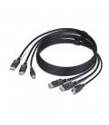 Cable 2x displayport - usb tipo a a 2x displayport - usb tipo b startech 1.8m - macho - macho - negro