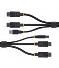 Cable 2x displayport - usb tipo a a 2x displayport - usb tipo b startech 1.8m - macho - macho - negro