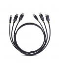 Cable 2x displayport - usb tipo a a 2x displayport - usb tipo b startech 1.8m - macho - macho - negro