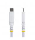 Cable usb tipo c startech 2m - macho - macho - blanco trenzado
