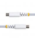 Cable usb tipo c startech 0.30m - macho - macho - blanco trenzado