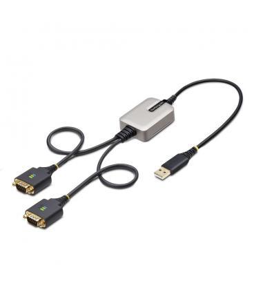 Cable usb tipo a a 2x rs232 db9 startech 0.60m - macho - macho