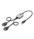 Cable usb tipo a a 2x rs232 db9 startech 0.60m - macho - macho