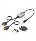 Cable usb tipo a a 2x rs232 db9 startech 0.60m - macho - macho