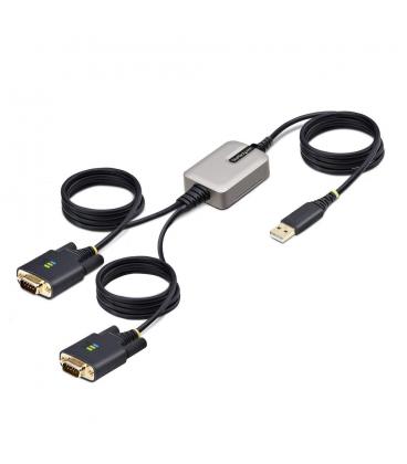 Cable usb tipo a a 2x rs232 db9 startech 4m - macho - macho