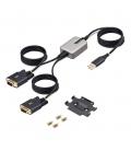 Cable usb tipo a a 2x rs232 db9 startech 4m - macho - macho