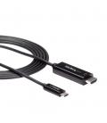 Cable usb tipo c a hdmi 4k startech 2m - macho - macho - negro