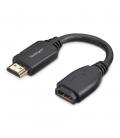 Cable hdmi 4k startech 0.15m - macho - hembra - negro