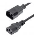 Cable iec c14 a iec c13 startech 1m - macho - hembra - negro