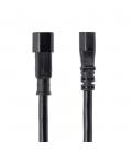 Cable iec c14 a iec c13 startech 1m - macho - hembra - negro