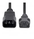 Cable iec c14 a iec c13 startech 1m - macho - hembra - negro