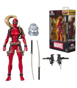 Figura hasbro marvel legends series build a figure marvel's box lady deadpool