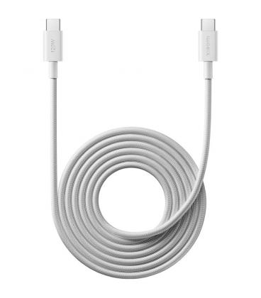 Cable usb 2.0 tipo-c 6a xiaomi braided/ usb tipo-c macho - usb tipo-c macho/ hasta 120w/ 480mbps/ 2m/ blanco