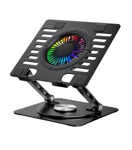 CoolBox BASE REFRIGERADORA COOLAIR 1VRGB ALUMINIO PORTATIL HASTA 17.3" NEGRA