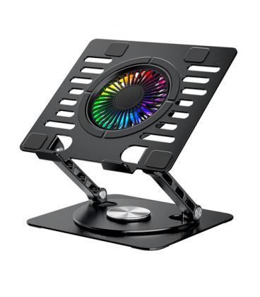 CoolBox BASE REFRIGERADORA COOLAIR 1VRGB ALUMINIO PORTATIL HASTA 17.3" NEGRA